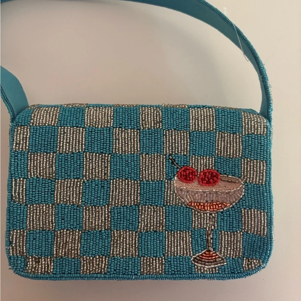 NWOT Anthropologie The Fiona Beaded Bag Food & Drink Edition